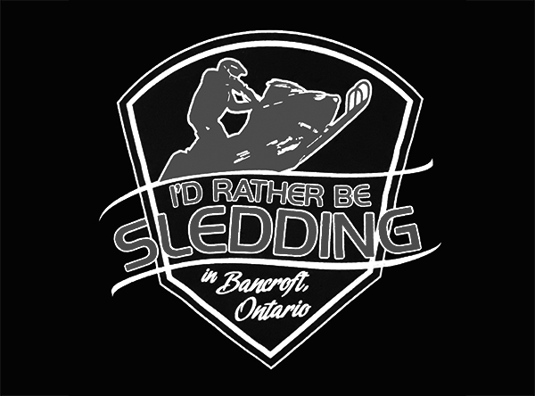 bancroft-ontario Sledding Hoodie Logo
